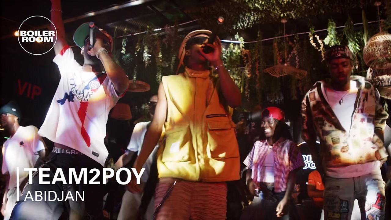 TEAM2POY, Renard Barakissa et Kadirov Mania — still Boiler Room Abidjan Biama, 19 avril 2026